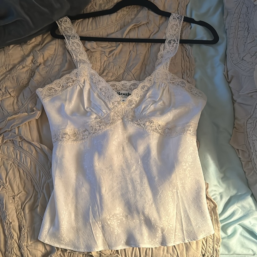 Rouje Tacita White Lace Tank
